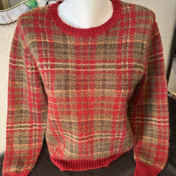 Denim Supply Ralph Lauren Vintage  Shetland Wool Knit Sweater Women’s Size M - Picture 2 of 7